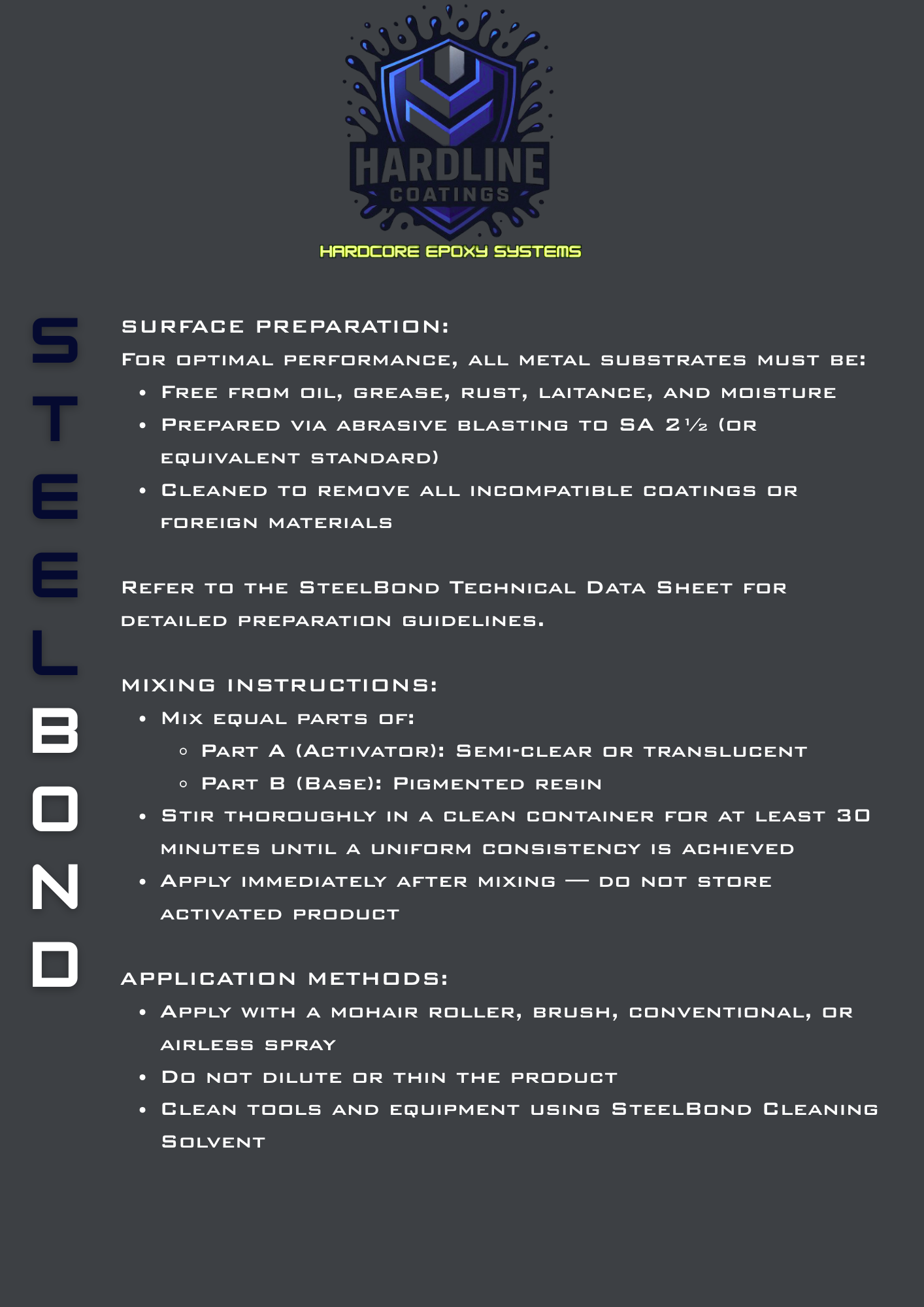 SteelBond - Epoxy Coating Kit